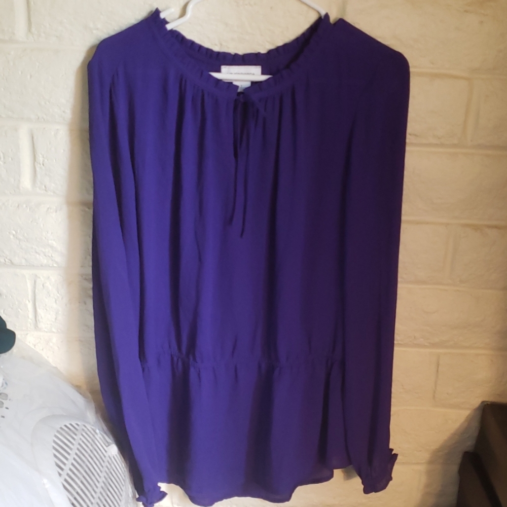 EUC Liz Claiborne peplum blouse